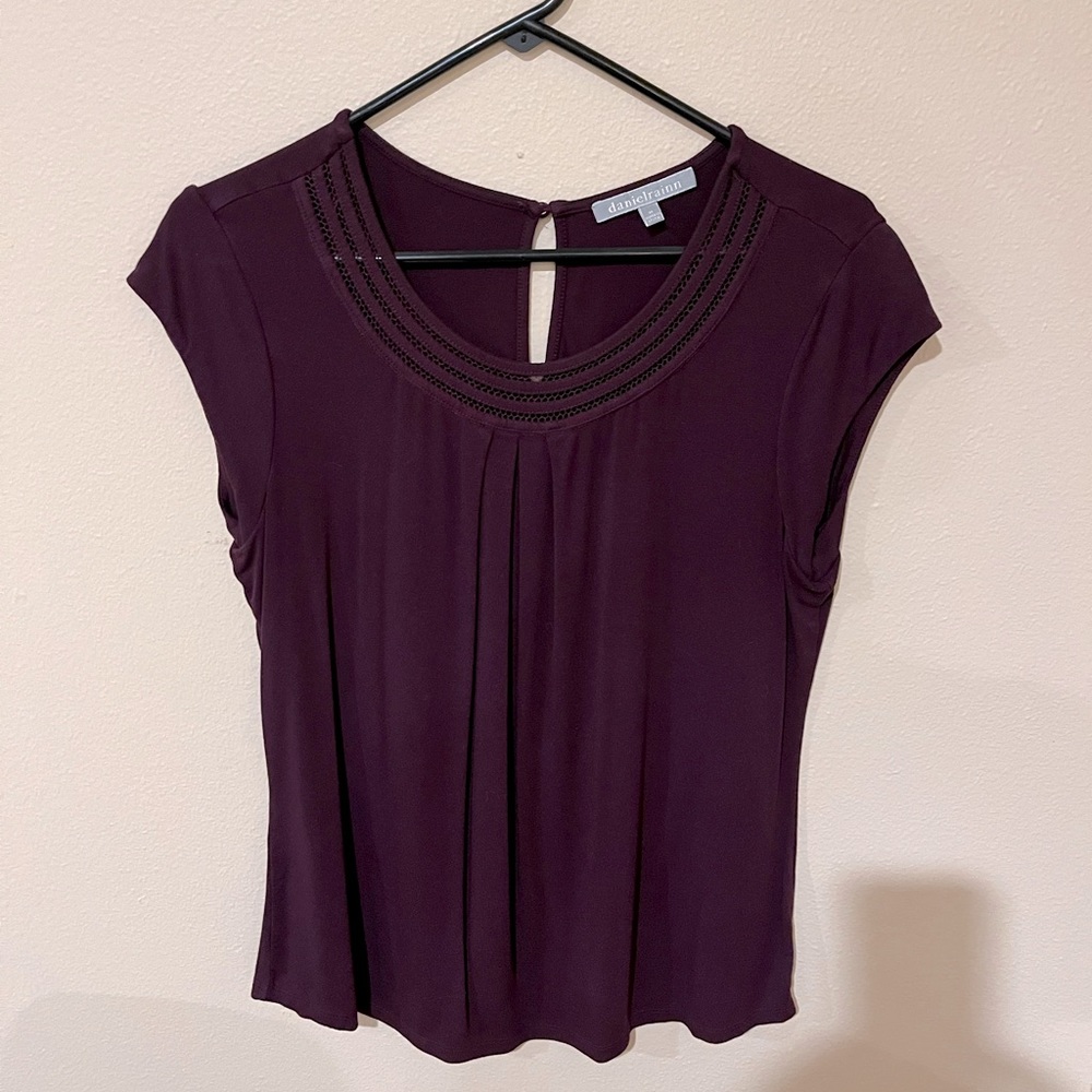 NWOT Daniel Rainn purple blouse